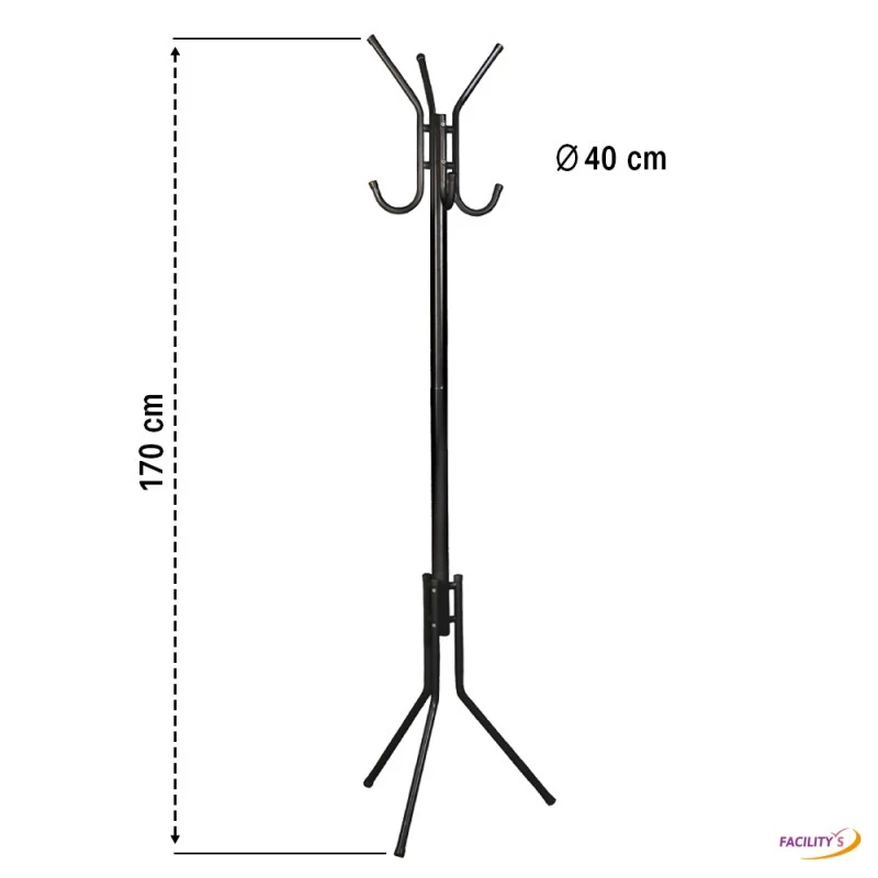 Porte Manteau Métal Noir 2 Porte Manteau Métal Noir - Image 2