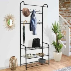 Porte Manteau Vestiaire Entrée 8 Patères 13 Porte Manteau Vestiaire Entrée 8 Patères -Intexoo Shop porte manteau vestiaire entree 6