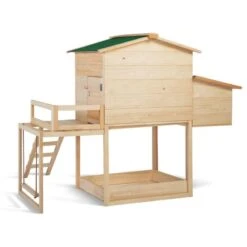 Poulailler Bois Avec Pondoir Et Balançoire -Intexoo Shop poulailler bois avec pondoir et balancoire 3