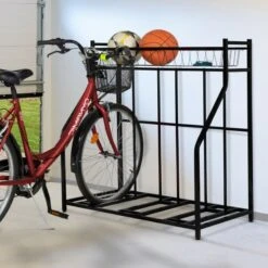 Râtelier à Vélo Avec Panier De Rangement -Intexoo Shop ratelier a velo avec panier de rangement 5