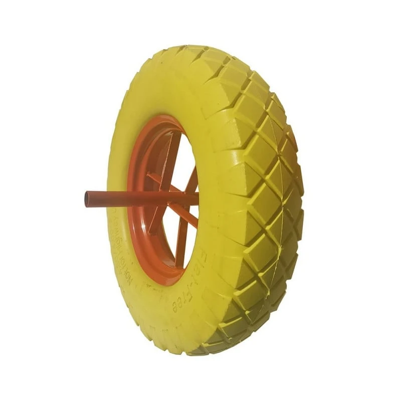 Roue De Brouette Pleine Increvable Diamètre 380 Mm Avec Axe Diamètre 20 Mm 1 Roue De Brouette Pleine Increvable Diamètre 380 Mm Avec Axe Diamètre 20 Mm