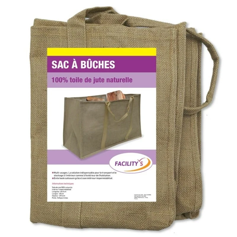 Sac à Bûches En Toile De Jute 3 Sac à Bûches En Toile De Jute - Image 3