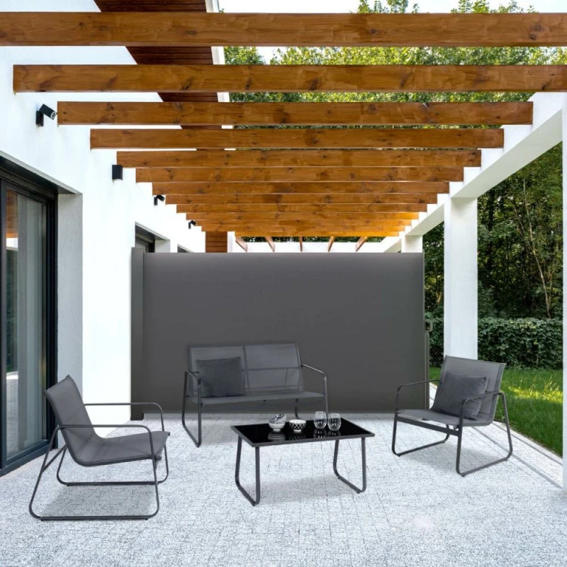 Salon De Jardin 4 Personnes Acier Et Textilène "Panama" 3 Salon De Jardin 4 Personnes Acier Et Textilène "Panama" - Image 3