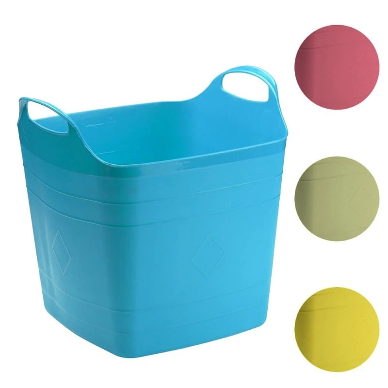 Seau Flexible - Panier De Rangement Carré - 25 Litres 1 Seau Flexible - Panier De Rangement Carré - 25 Litres