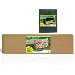 Serre Bûche En Acier Avec Bâche De Protection Pour Le Bois -Intexoo Shop serre buche en acier avec bache de protection pour le bois 4