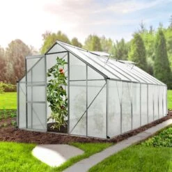 Serre De Jardin Aluminium Et Polycarbonate 12,25 M² 15 Serre De Jardin Aluminium Et Polycarbonate 12,25 M² -Intexoo Shop serre de jardin aluminium et polycarbonate 1225 m 7