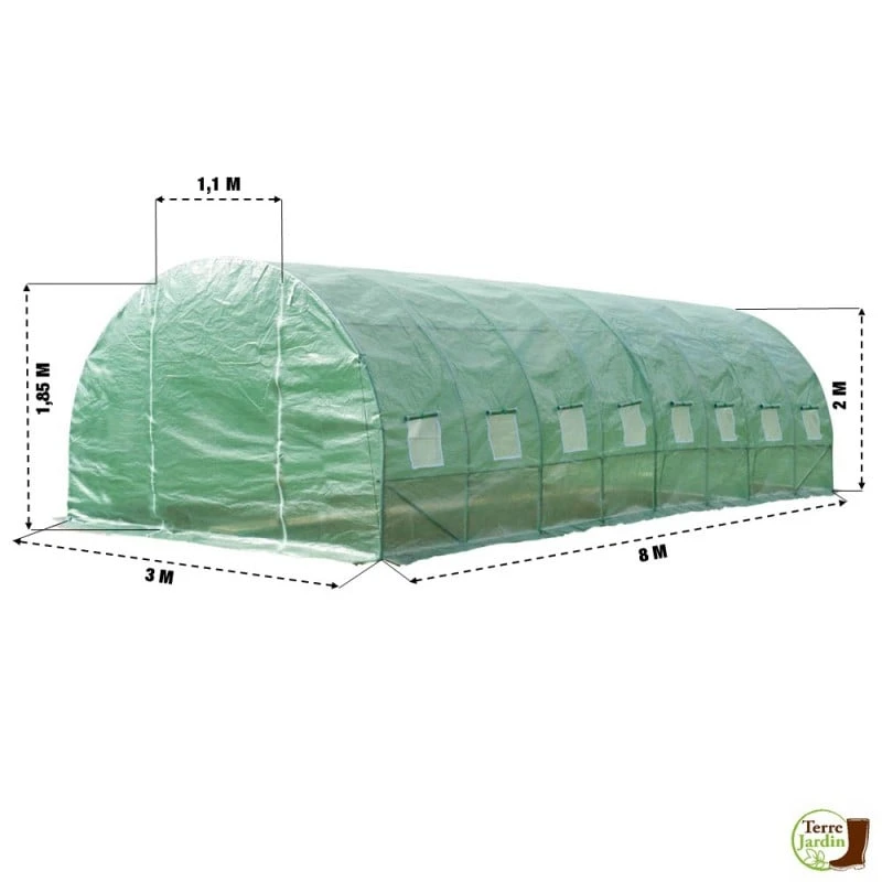 Serre De Jardin Tunnel 24m2 2 Serre De Jardin Tunnel 24m2 - Image 2