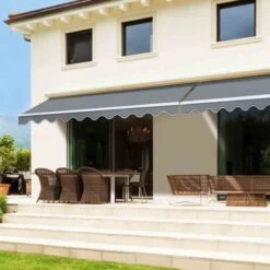 Store Banne Manuel 2.95 X 2 M 6 Store Banne Manuel 2.95 X 2 M -Intexoo Shop store banne manuel exterieur gris anthracite 2