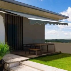 Store Banne Manuel 2.95 X 2 M 7 Store Banne Manuel 2.95 X 2 M -Intexoo Shop store banne manuel exterieur gris anthracite 3