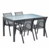 Table De Jardin Extensible En Verre Avec 4 Chaises