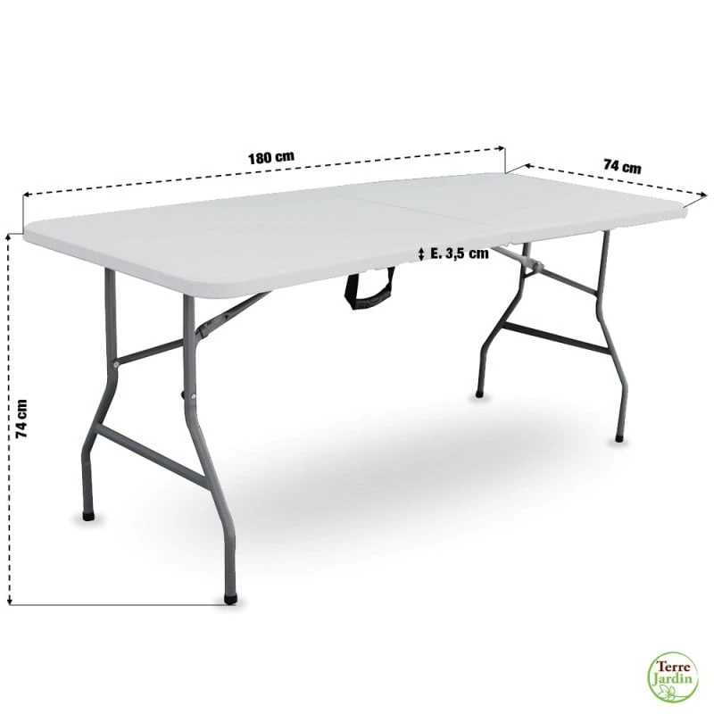 Table De Jardin Pliante 8 Personnes 180cm 2 Table De Jardin Pliante 8 Personnes 180cm - Image 2