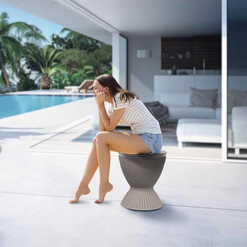 Table Glacière Cool Bar Imitation Rotin 4 Table Glacière Cool Bar Imitation Rotin - Image 4