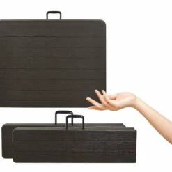 Lot Table Pliante 8 Personnes "effet Bois" + 2 Bancs 4 Pers 8 Lot Table Pliante 8 Personnes "effet Bois" + 2 Bancs 4 Pers -Intexoo Shop table pliante 8 pers effet bois 2 bancs 4 personnes 2