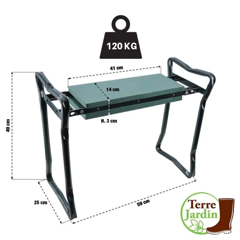 Tabouret Agenouilloir De Jardin Pliable 3 Tabouret Agenouilloir De Jardin Pliable - Image 3