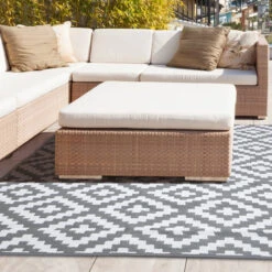 Tapis Extérieur Rectangulaire Réversible -Intexoo Shop tapis exterieur rectangulaire 3