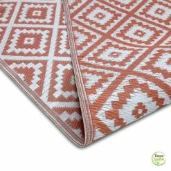 Tapis Extérieur Réversible Pour Balcon Et Terrasse Terracotta -Intexoo Shop tapis exterieur reversible pour balcon et terrasse terracotta 2