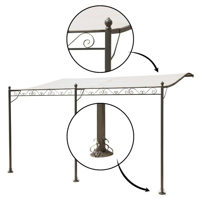 Tonnelle Adossée 4 X 3 M 2 Tonnelle Adossée 4 X 3 M - Image 2