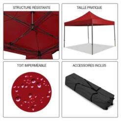 Tonnelle Pliante 3 X 3 Professionnelle, Tente/chapiteau Pour Marchés, Foires... 24 Tonnelle Pliante 3 X 3 Professionnelle, Tente/chapiteau Pour Marchés, Foires... -Intexoo Shop tonnelle pliante 3 x 3 m 9