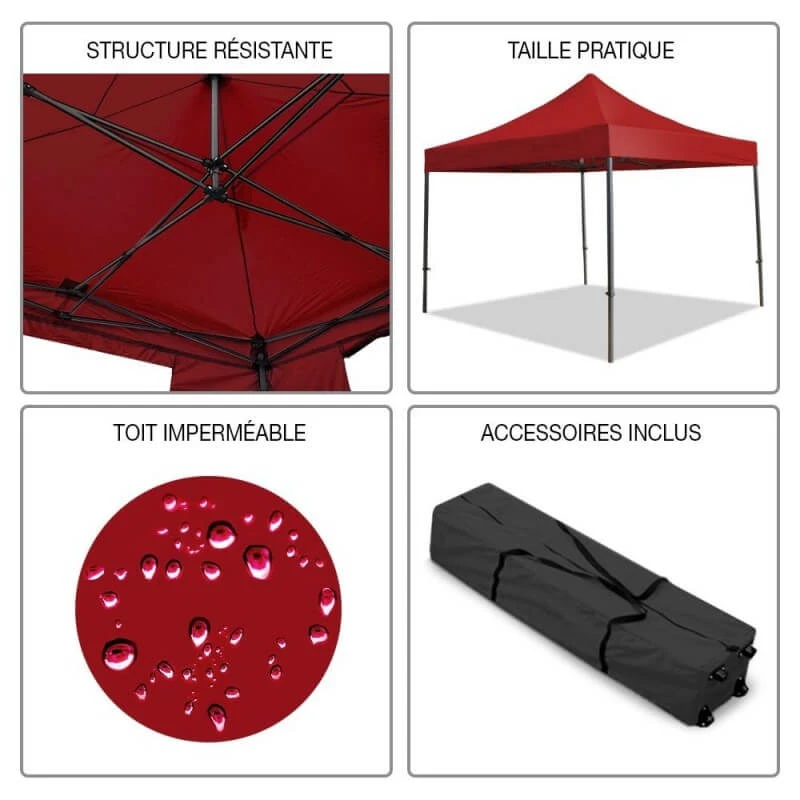 Tonnelle Pliante 3 X 3 Professionnelle, Tente/chapiteau Pour Marchés, Foires... 10 Tonnelle Pliante 3 X 3 Professionnelle, Tente/chapiteau Pour Marchés, Foires... - Image 10