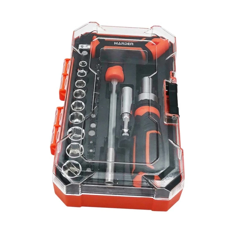Tournevis à Cliquet Avec Embouts - 28 Pièces 1 Tournevis à Cliquet Avec Embouts - 28 Pièces