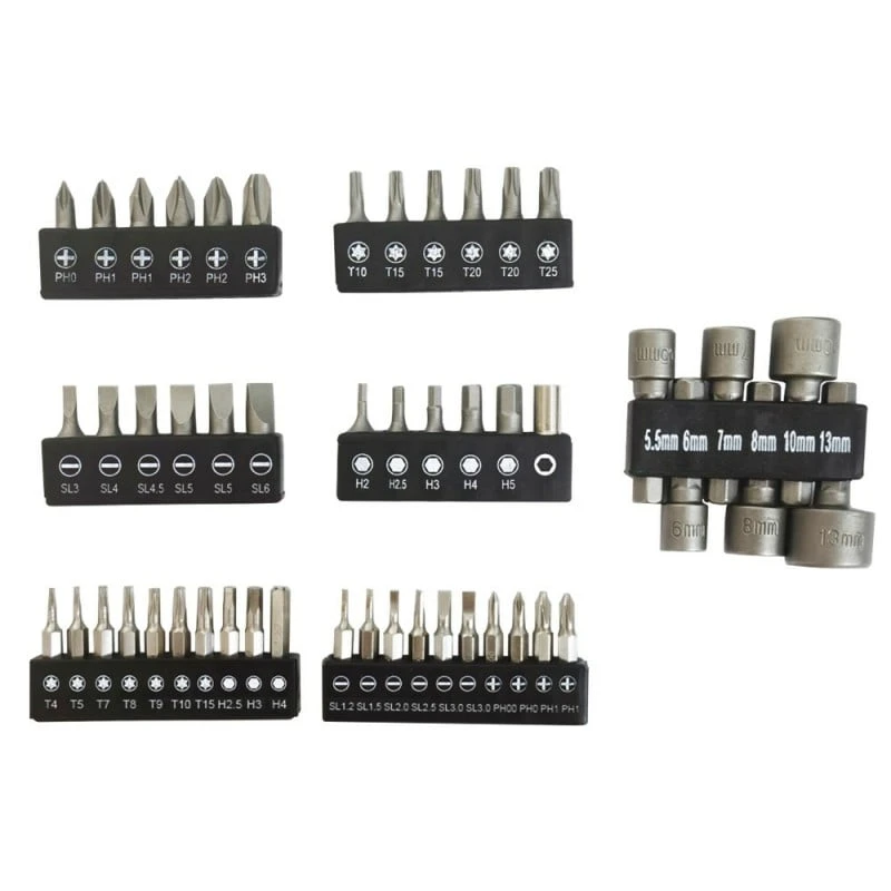 Tournevis Multi Embouts Aimantés 50 Pièces Avec LED 2 Tournevis Multi Embouts Aimantés 50 Pièces Avec LED - Image 2