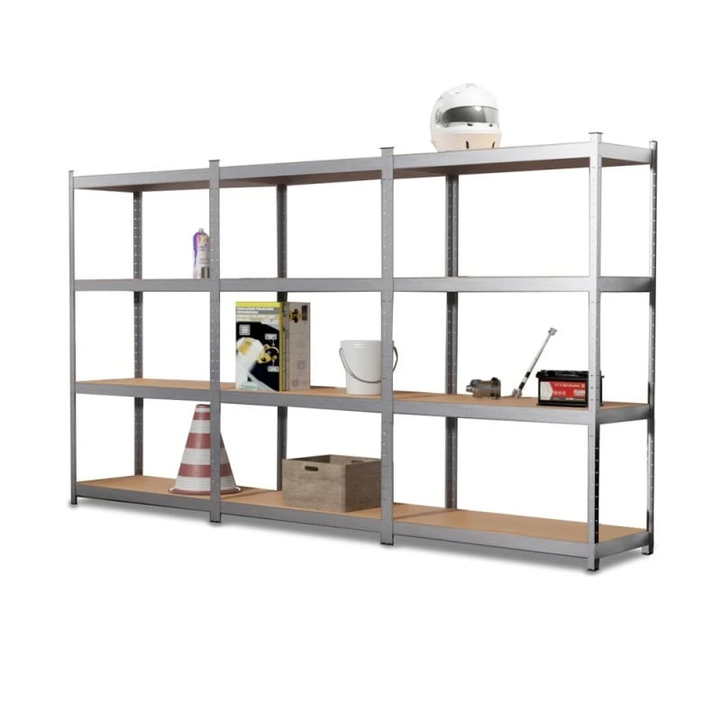 Triple étagère Charges Lourdes En Métal, 2m10 De Linéaire, 12 Plateaux 5 Triple étagère Charges Lourdes En Métal, 2m10 De Linéaire, 12 Plateaux - Image 5