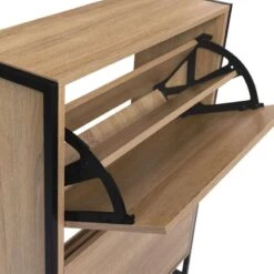 Vestiaire D'entrée Avec Porte Manteau Et Range Chaussures Effet Bois Et Métal 14 Vestiaire D'entrée Avec Porte Manteau Et Range Chaussures Effet Bois Et Métal -Intexoo Shop vestiaire d entree avec porte manteau et range chaussures effet bois et metal 5